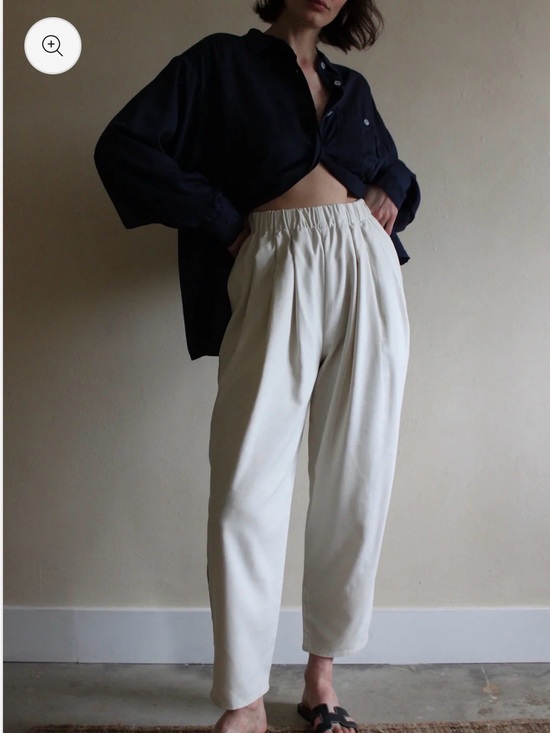 Na Nin Pants - NWT Na Nin Lena Silk Canvas Pants in Cream Size XS